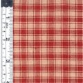 Textile Creations Textile Creations 140 Rustic Woven Fabric; Small Plaid Red; 15 yd. 140